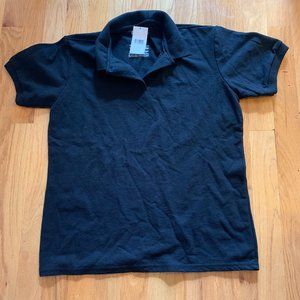 NEW WITH TAG Gildan DryBlend Women's Black Polo Shirt Size M